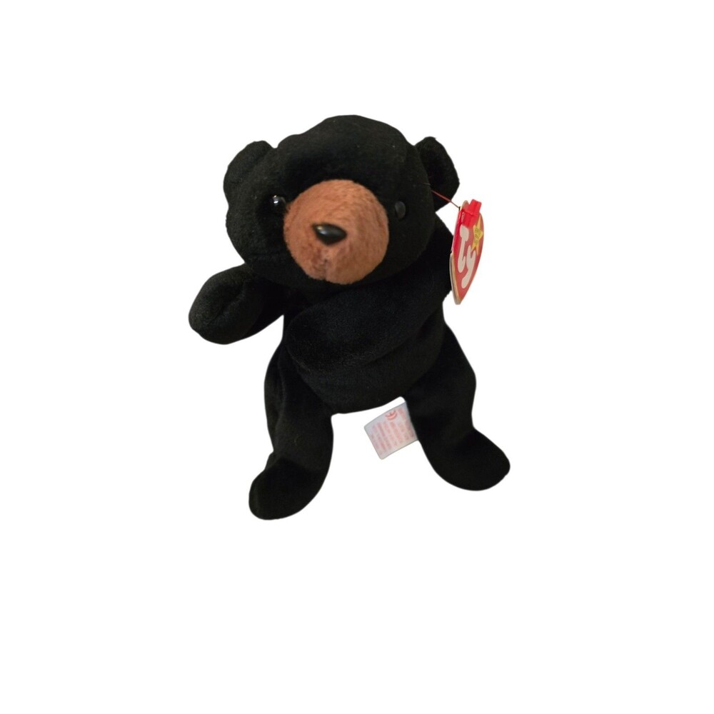 Ty Beanie Baby Blackie The Bear Plush Toy